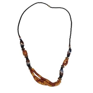 Vintage Indian Mangalsutra | 14" | Red & Gold Pendant | Symbol of Sacred Union